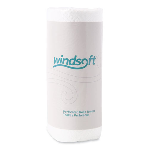 Windsoft® Kitchen Roll Towels, 2-Ply, 11 X 8.8, White, 100/Roll, 30 Rolls/Carton