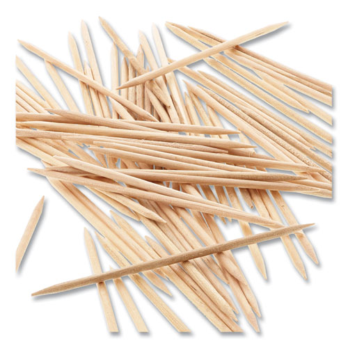 Image of Amercareroyal® Round Wood Toothpicks, 2.5", Natural, 800/Box, 24 Boxes/Case, 5 Cases/Carton, 96,000 Toothpicks/Carton
