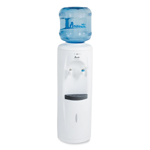 Avanti Cold and Room Temperature Water Dispenser, 3-5 gal, 11.5 x 12. 5 x 34, White