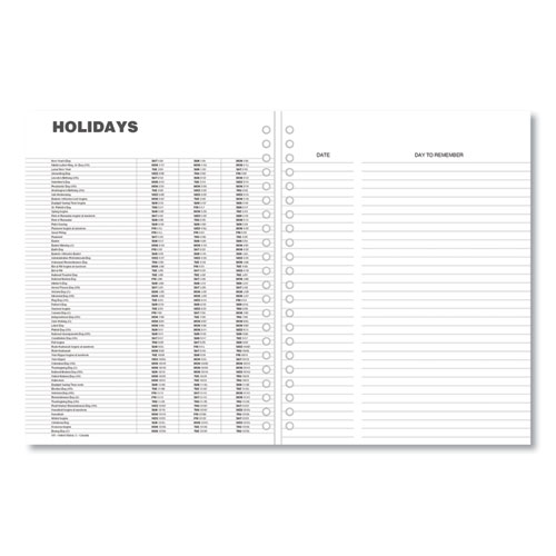 Image of Universal® Monthly Planner, 11 X 8, Black Cover, 14-Month, Dec 2023 To Jan 2025