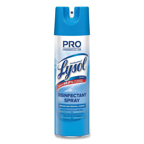 Image of Disinfectant Spray, Fresh Scent, 19 oz Aerosol Spray, 12/Carton