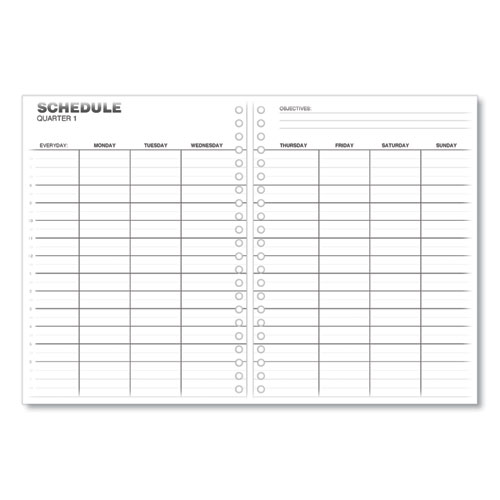 Weekly Planner, 11 x 8, Black Cover, 14-Month, Dec 2023 to Jan 2025