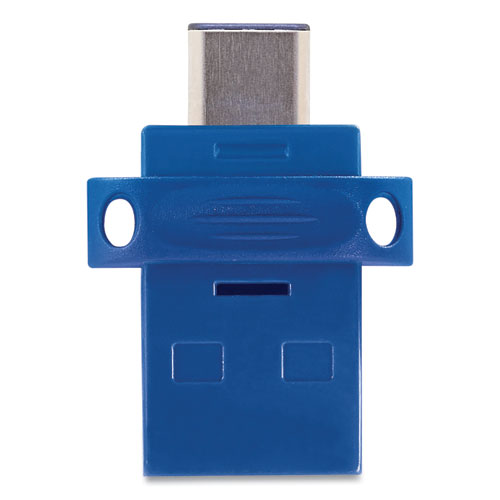 Image of Verbatim® Store 'N' Go Dual Usb 3.0 Flash Drive For Usb-C Devices, 32 Gb, Blue