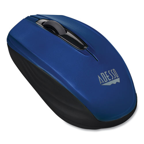 Image of Adesso Imouse S50 Wireless Mini Mouse, 2.4 Ghz Frequency/33 Ft Wireless Range, Left/Right Hand Use, Blue