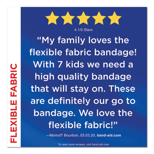 Image of Band-Aid® Flexible Fabric Extra Large Adhesive Bandages, 1.75 X 4, 10/Box