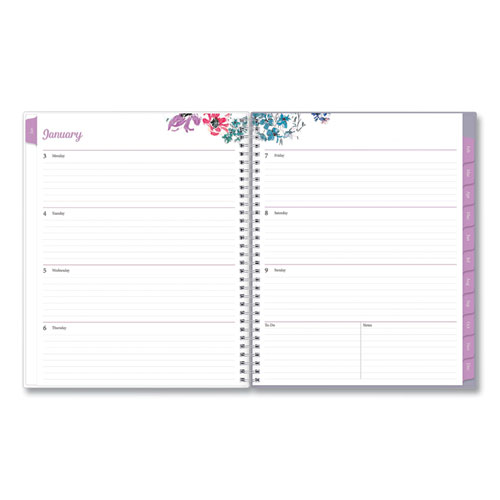 Image of Blue Sky® Laila Create-Your-Own Cover Weekly/Monthly Planner, Wildflower Artwork, 11 X 8.5, Purple/Blue/Pink, 12-Month (Jan-Dec): 2024