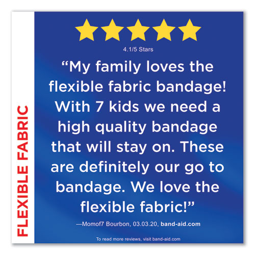 Image of Band-Aid® Flexible Fabric Adhesive Bandages, Assorted, 100/Box
