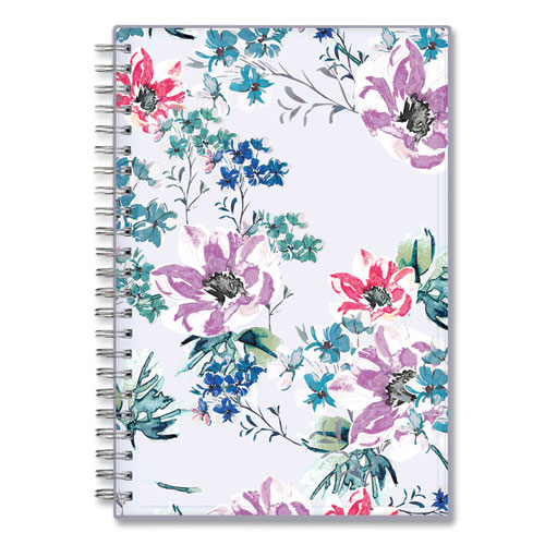 Image of Blue Sky® Laila Create-Your-Own Cover Weekly/Monthly Planner, Wildflower Artwork, 8 X 5, Purple/Blue/Pink, 12-Month (Jan-Dec): 2024