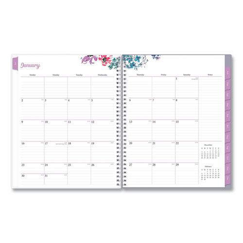 Image of Blue Sky® Laila Create-Your-Own Cover Weekly/Monthly Planner, Wildflower Artwork, 11 X 8.5, Purple/Blue/Pink, 12-Month (Jan-Dec): 2024