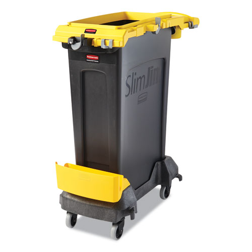 Slim Jim Single-Stream Cleaning Cart Kit, 14.10 x 34.3 x 35.8, Black/Yellow