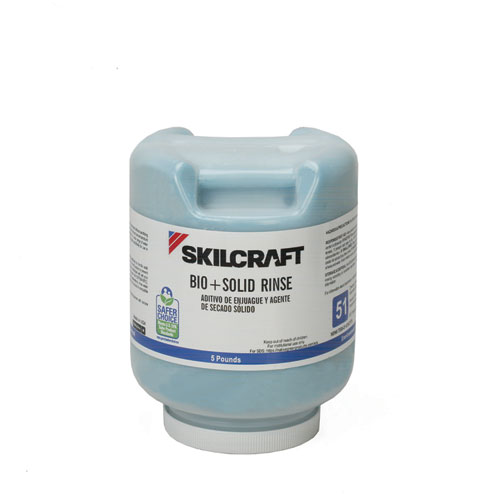 7930016182179, SKILCRAFT, Bio+ Dishwasher Rinse Additive, 5 lb Bottle, 2/Carton