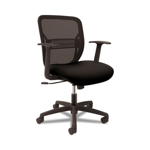 Gateway Mid-Back Task Chair, Supports Up to 250 lb, 17" to 22" Seat Height, Black