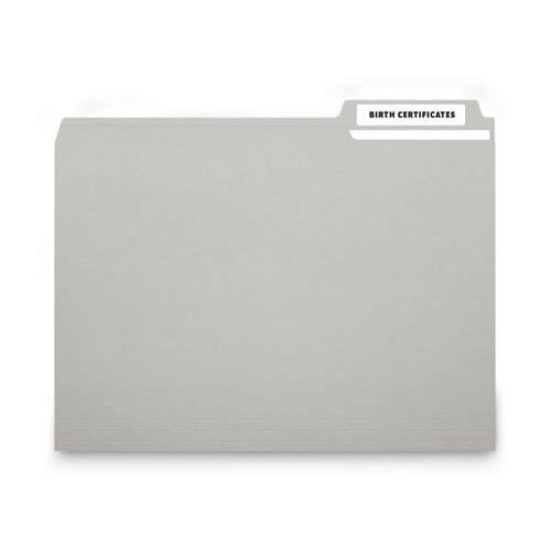 Image of Maco® Cover-All Opaque File Folder Labels, Inkjet/Laser Printers, 0.66 X 3.44, White, 30 Labels/Sheet, 50 Sheets/Box
