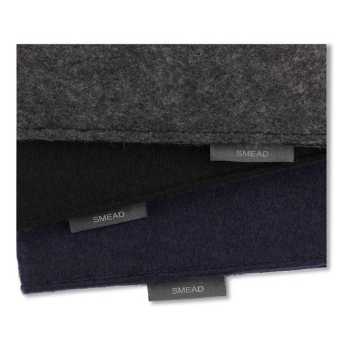 Image of Smead™ Soft Touch Cloth Expanding Files, 2" Expansion, 1 Section, Snap Closure, Letter Size, Dark Blue