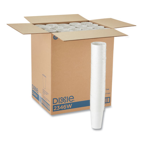 Dixie® Paper Hot Cups, 16 Oz, White, 50/Sleeve, 20 Sleeves/Carton