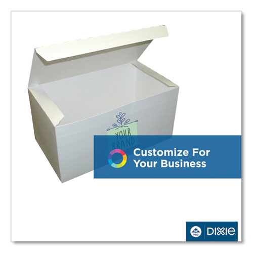 Image of Dixie® Tuck-Top One-Piece Paperboard Take-Out Box, 9 X 5 X 4.5, White, Paper, 250/Carton