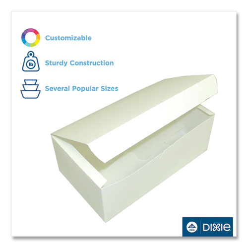 Image of Dixie® Tuck-Top One-Piece Paperboard Take-Out Box, 7 X 4.25 X 2.75, White, Paper, 300/Carton