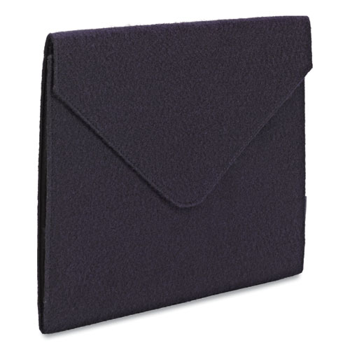 Soft Touch Cloth Expanding Files, 2" Expansion, 1 Section, Snap Closure, Letter Size, Dark Blue