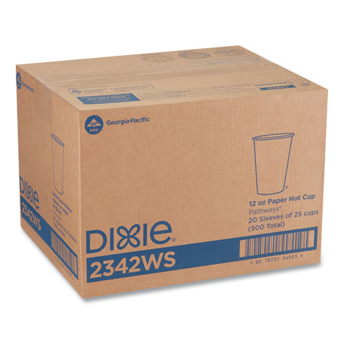 Image of Dixie® Pathways Paper Hot Cups, 12 Oz, 25/Pack