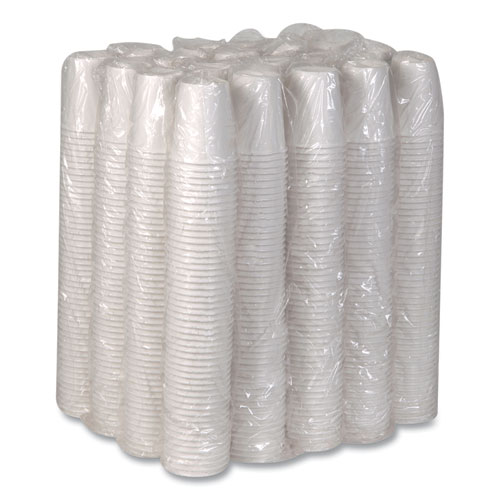 Image of Paper Hot Cups, 10 oz, White, 50/Sleeve, 20 Sleeves/Carton
