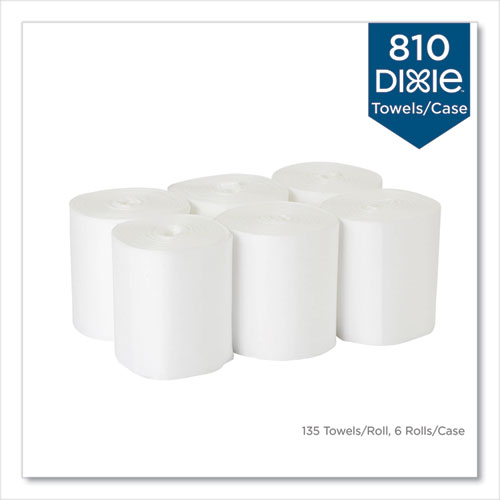 Foodservice Surface System Quat-Compatible Disposable Wipe Refill, 1-Ply, 8.1 x 12, White, 135 Sheets/Roll, 6 Rolls/Carton