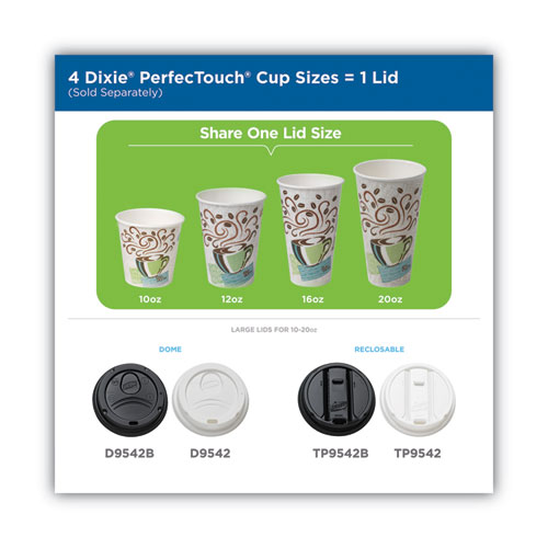 Image of Dixie® Perfectouch Paper Hot Cups, 20 Oz, Coffee Haze Design, 25/Pack