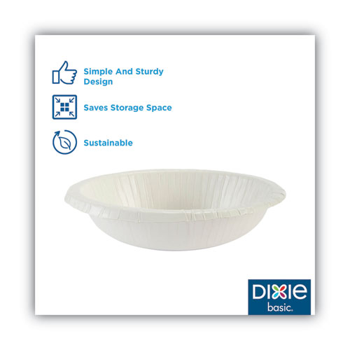 Image of Dixie® Everyday Disposable Dinnerware, Individually Wrapped, Bowl, 12 Oz, White, 500/Carton