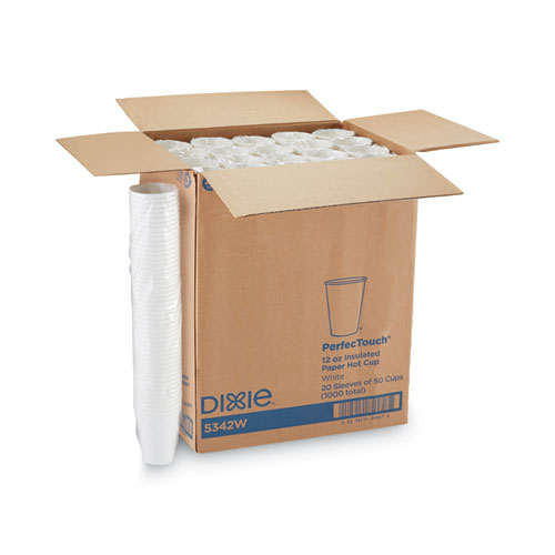 PerfecTouch Hot/Cold Cups, 12 oz, White, 50/Bag, 20 Bags/Carton