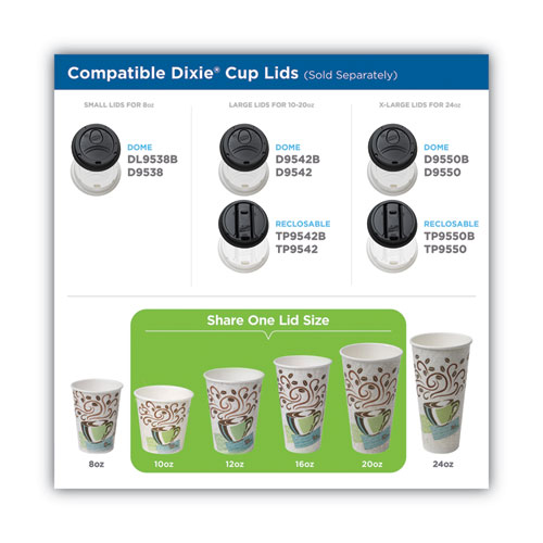 Image of Dixie® Perfectouch Hot/Cold Cups, 12 Oz, White, 50/Bag, 20 Bags/Carton