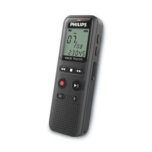 Philips® Voice Tracer DVT1160 Audio Recorder, 8 GB, Gray