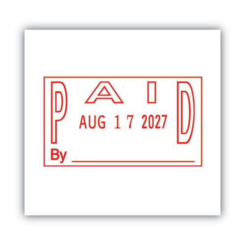 Image of ES Dater, PAID + Date, 1 x 1.81, Red