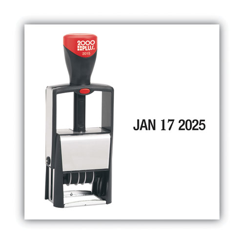 Image of Cosco 2000Plus® Self-Inking Heavy-Duty Line Dater With Microban, 1.25 X 0.63, Black