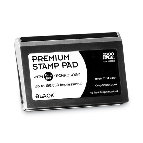 Image of Cosco Microgel Stamp Pad For 2000 Plus, 4.25" X 2.75", Black
