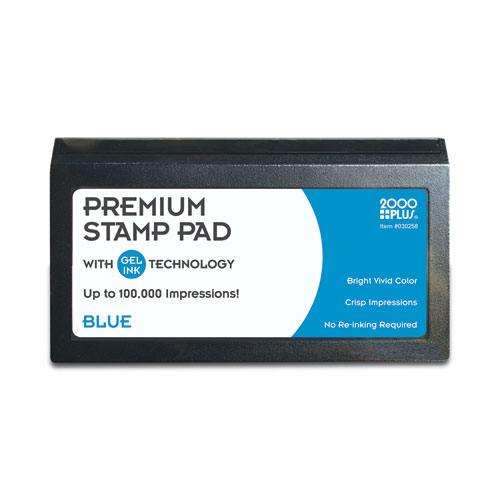 Microgel Stamp Pad for 2000 PLUS, 3 1/8 x 6 1/6, Blue