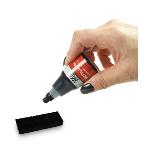 Image of Self-Inking Refill Ink, 0.9 oz. Bottle, Black