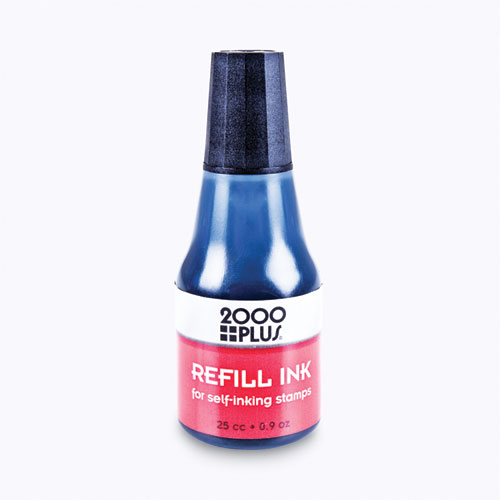 Cosco 2000Plus® Self-Inking Refill Ink, 0.9 Oz. Bottle, Black