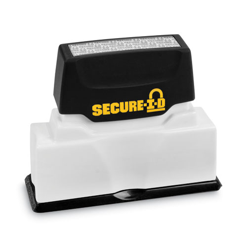 Secure-I-D Security Stamp, Obscures Area 2 1/2 x 5/16, Black