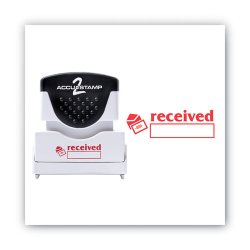 Image of Accustamp2® Pre-Inked Shutter Stamp, Red, Received, 1.63 X 0.5