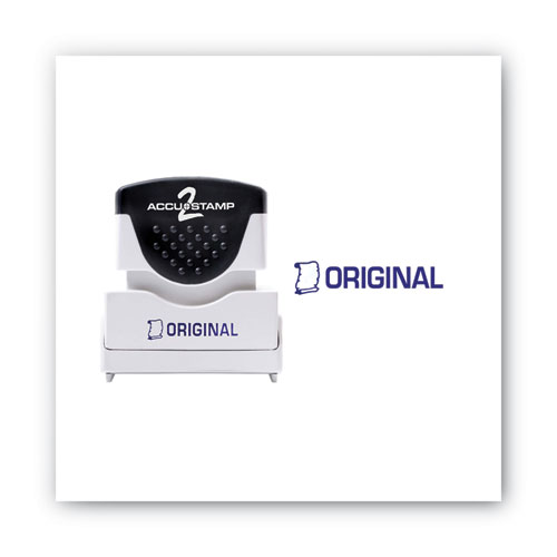 Image of Accustamp2® Pre-Inked Shutter Stamp, Blue, Original, 1.63 X 0.5