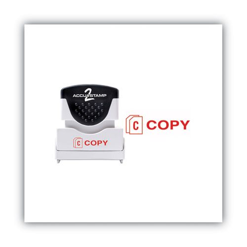 Image of Accustamp2® Pre-Inked Shutter Stamp, Red, Copy, 1.63 X 0.5