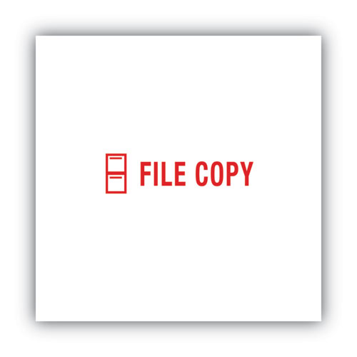 Image of Accustamp2® Pre-Inked Shutter Stamp, Red, File Copy, 1.63 X 0.5