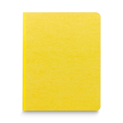 Prong Fastener Premium Pressboard Report Cover, Two-Piece Prong Fastener, 3" Capacity, 8.5 x 11, Yellow/Yellow