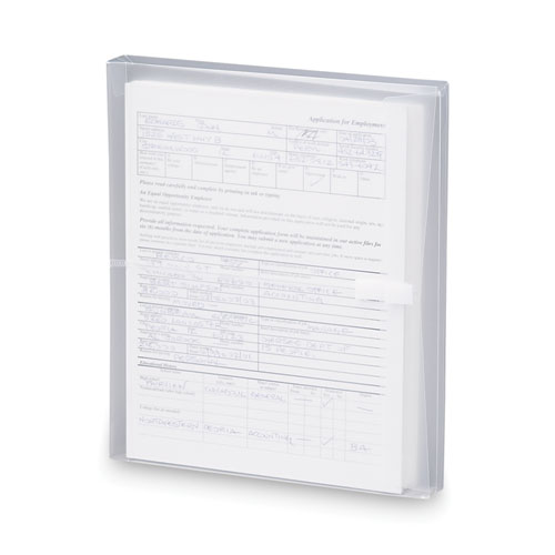 Image of Smead™ Poly Side-Load Envelopes, Fold-Over Closure, 9.75 X 11.63, Clear, 5/Pack