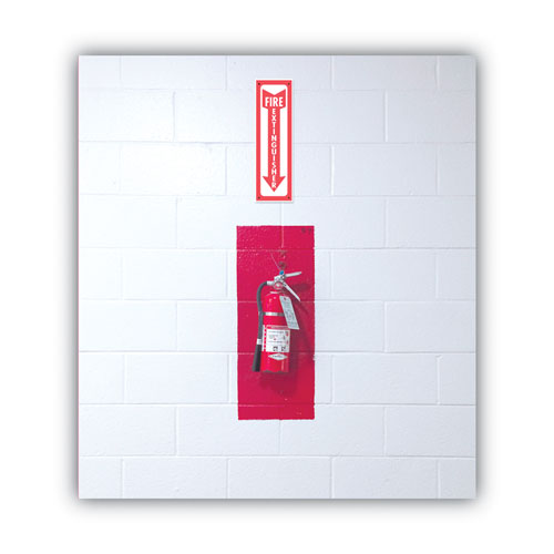 Image of Cosco Glow-In-The-Dark Safety Sign, Fire Extinguisher, 4 X 13, Red