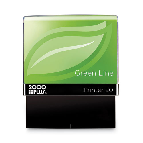 Green Line Message Stamp, Faxed, 1.5 x 0.56, Red