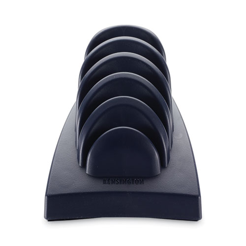 Kensington® Insight Priority Puck Five-Slot Desktop Copyholder, Plastic, Blue