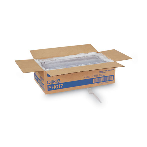Image of Plastic Cutlery, Forks, Heavyweight, Clear, 1,000/Carton