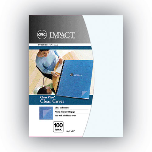 Image of Gbc® Proclick Pre-Punched Cover, Clear, 11.75 X 8.5, Punched, 25/Pack