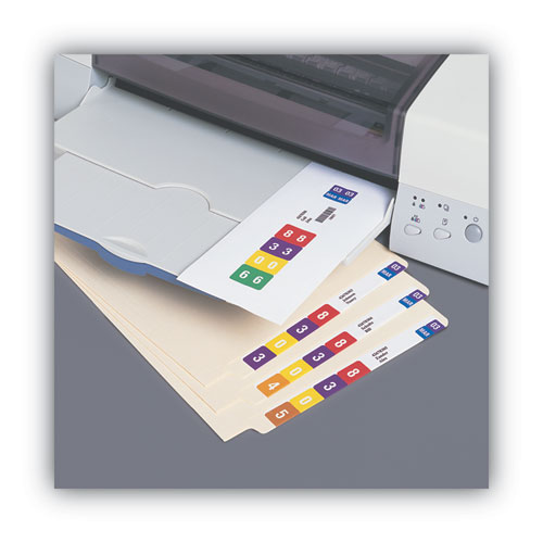 Image of Smead™ Color-Coded Smartstrip Refill Label Forms, Inkjet Printer, Assorted, 1.5 X 7.5, White, 250/Pack