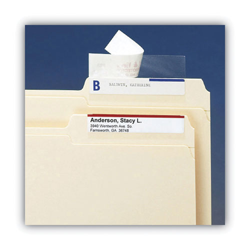 Image of Seal and View File Folder Label Protector, Clear Laminate, 3.5 x 1.69, 100/Pack